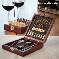 CONJUNTO DE ACESSÓRIOS P/ VINHO E XADREZ