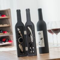 ESTOJO DE VINHO GARRAFA 5 PEÇAS